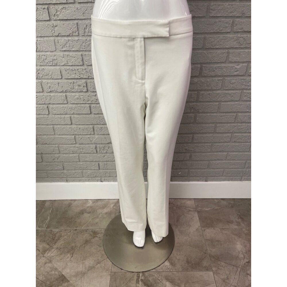 Jones New York Women Signature Stretch White Dress Pant Size 12